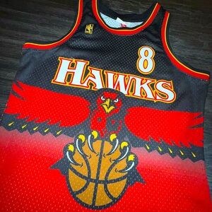 MITCHELL& NESS RED ATLANTA HAWKS 1996/ PLAYER JERSEY